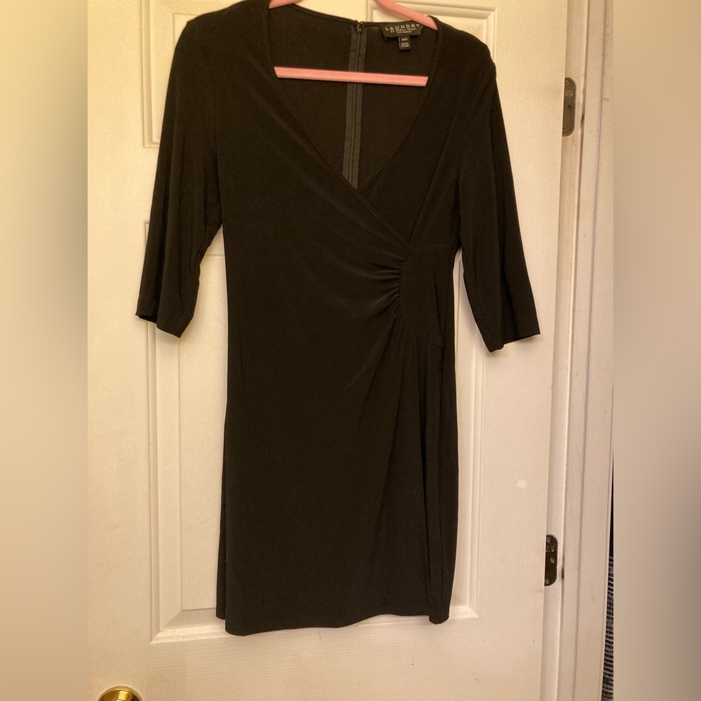 Laundry by Shelli Segal, size small,  Black Dress with 3/4 Sleeves